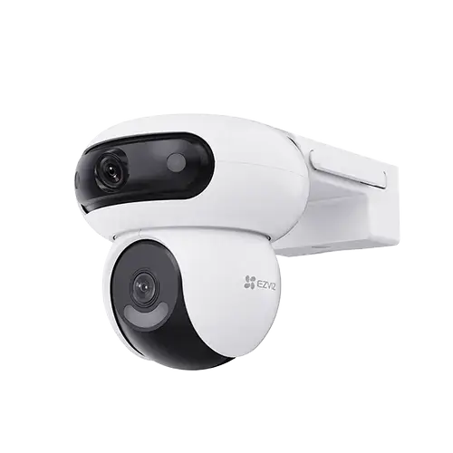Camera de supraveghere duala Ezviz CS-H90 (4MP+4MP), Wi-Fi, 2K x2, Full Color, functii AI detectie umana- vehicule, audio bidirectional, vedere panoramica, rotire- inclinare din aplicatie, slot card microSD