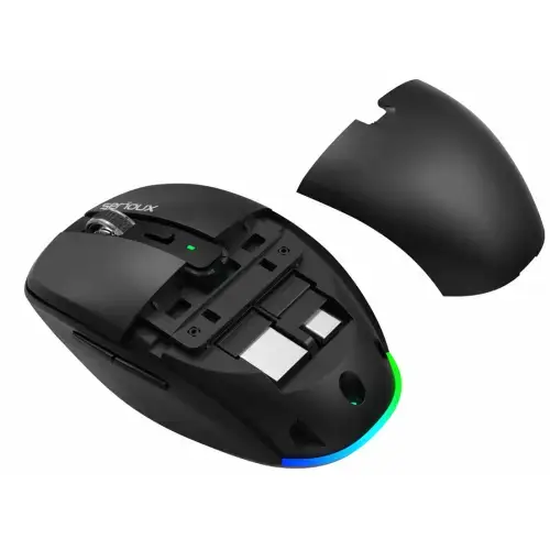 Mouse Serioux AirFlow, Wireless 2.4Ghz, Bluetooth (Negru)