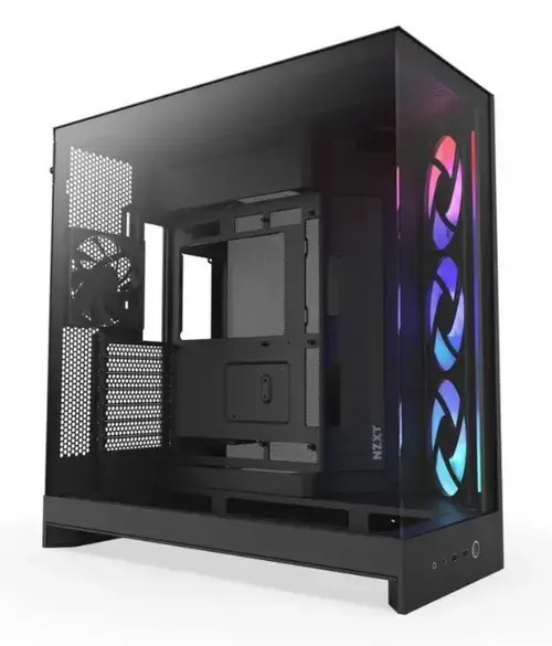 Carcasa H9 Flow RGB 2025, Middle Tower, Fara sursa (Negru)