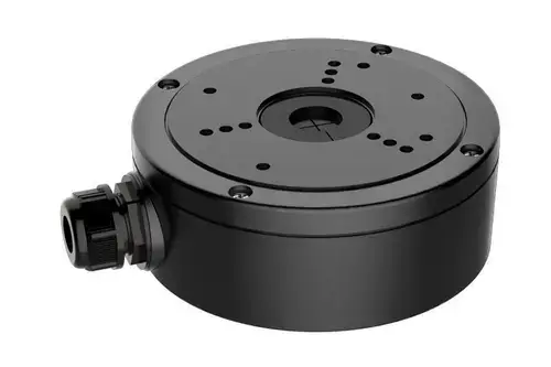 Doza jonctiune metalica Hikvision DS-1280ZJ-S, aluminiu, compatibila camere dome (Negru)