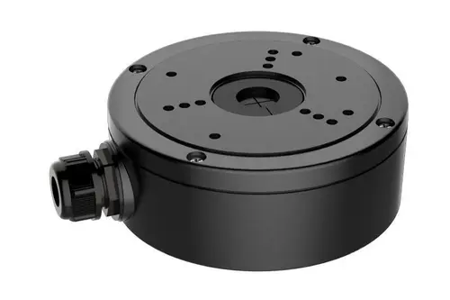 Doza jonctiune metalica Hikvision DS-1280ZJ-S, aluminiu, compatibila camere dome (Negru)