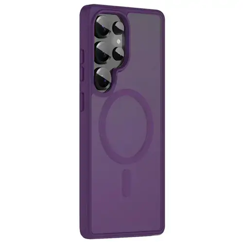 Husa Protectie Spate Lemontti LEMHEGSGS25UM EliteGuard Magnetic pentru Samsung Galaxy S25 Ultra (Mov)
