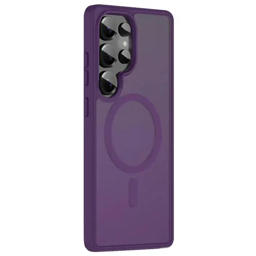 Husa Protectie Spate Lemontti LEMHEGSGS25UM EliteGuard Magnetic pentru Samsung Galaxy S25 Ultra (Mov)