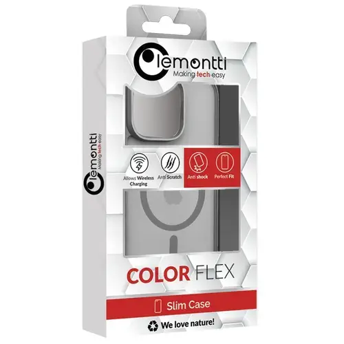 Husa Protectie Spate Lemontti LEMHEGIXVIPG EliteGuard Magsafe pentru iPhone 16 Pro (Gri)