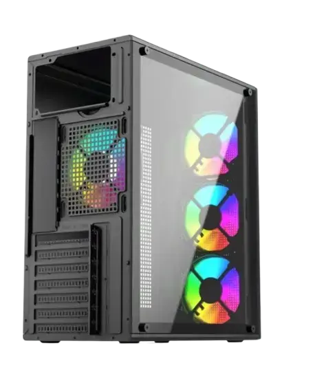 Carcasa OptimX Prime 2, iluminare RGB, Middle Tower, Fara sursa (Negru)