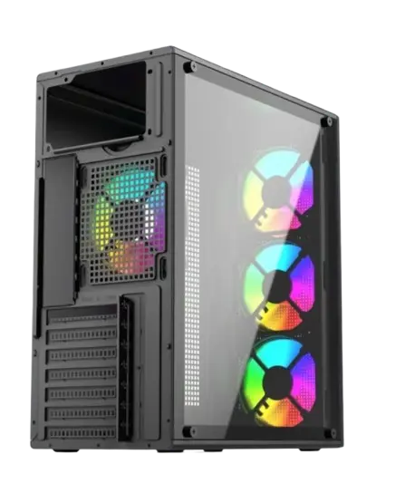 Carcasa OptimX Prime 2, iluminare RGB, Middle Tower, Fara sursa (Negru)