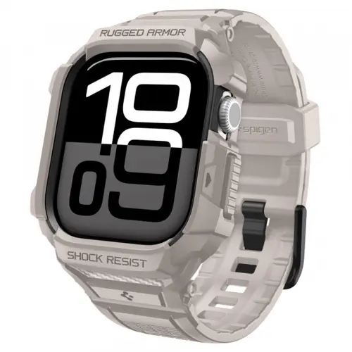 Husa Spigen Rugged Armor Pro V2 pentru Apple Watch Series 10 / 11 42mm (Bej)