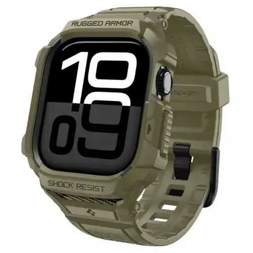 Husa Spigen Rugged Armor Pro V2 pentru Apple Watch Series 10 46mm (Kaki)