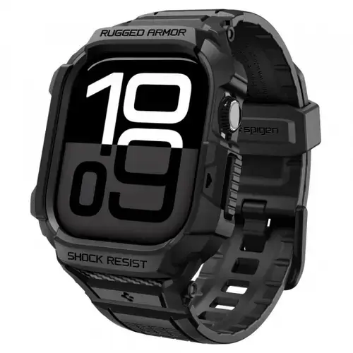 Husa Spigen Rugged Armor Pro V2 pentru Apple Watch Series 10 / 11 42mm (Negru)
