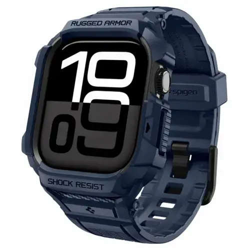 Husa Spigen Rugged Armor Pro V2 pentru Apple Watch Series 10 / 11 42mm (Bleumarin)