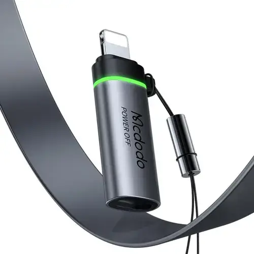 Adaptor Mcdodo OT-2590 Type-C la Lightning, 36W, Fast Charge, Auto Power Off 3A, 480Mbps, cip E-Mark, snur (Negru)