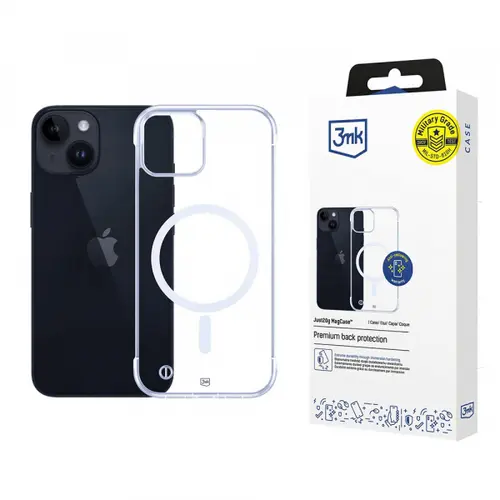Husa MagSafe pentru Apple iPhone 14, 3MK, Just20g, Transparenta