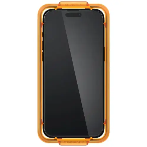 Spigen Folie Sticla Glass tR AlignMaster iPhone 15 Plus, kit de montare, 2 buc/pachet (Negru)