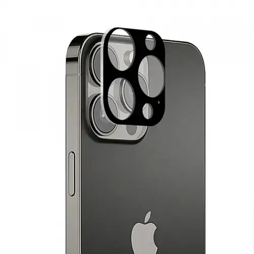 Folie de protectie Camera Spate Techsuit pentru Apple iPhone 13 Pro Max / 13 Pro, Sticla Securizata, Neagra
