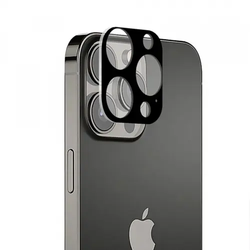 Folie de protectie Camera Spate Techsuit pentru Apple iPhone 13 Pro Max / 13 Pro, Sticla Securizata, Neagra