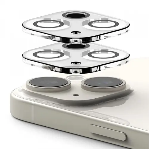 Folie de protectie Camera Spate Ringke pentru Apple iPhone 15 Plus / 15, Sticla Securizata, Set 2 bucati