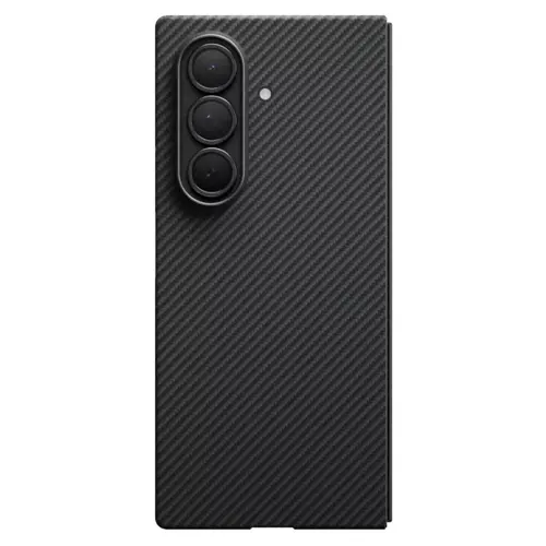 Husa Protectie Spate Pitaka MagEZ 7 Pro 600D Ultra-Slim Aramida Magsafe pentru Samsung Galaxy Z Fold7 (Negru/Gri)