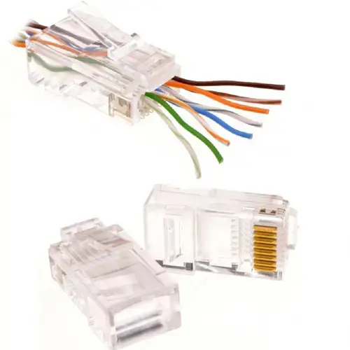 Mufa RJ45 EMTEX UTP cat.5e passthrough (100 buc)
