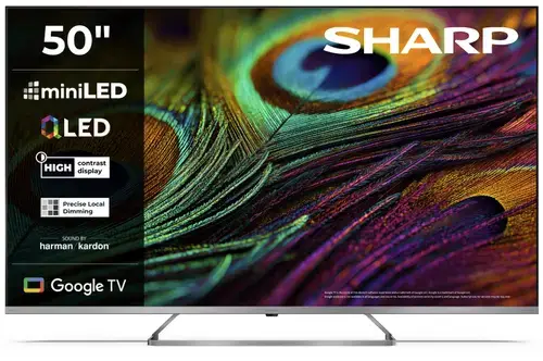 Televizor QLED MiniLED Sharp 127 cm (50inch) 50JP7265E, Ultra HD 4K, Smart TV, WiFi