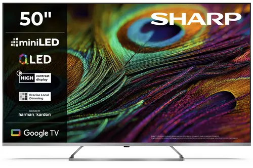 Televizor QLED MiniLED Sharp 127 cm (50inch) 50JP7265E, Ultra HD 4K, Smart TV, WiFi