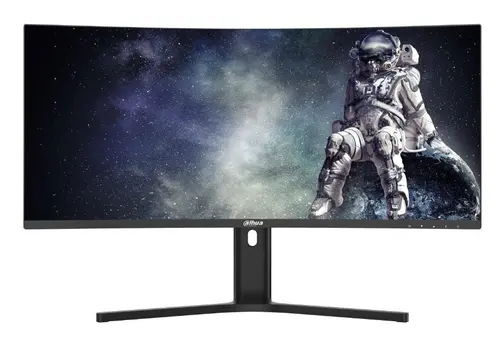 Monitor Gaming VA LED Dahua 34inch LM34-E330CA, WQHD (3440 × 1440), HDMI, DisplayPort, Ecran curbat, 200 Hz, 1 ms (Negru)