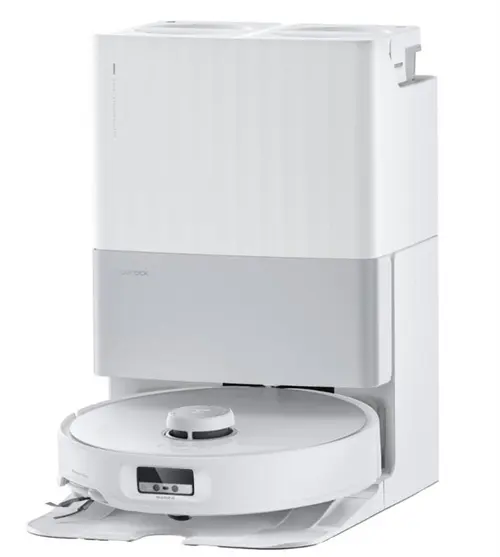 Aspirator robot Roborock Q Revo Edge QRE02-00, 18500 Pa, 300 m2, Recipient apa 80 ml, Wi-Fi, Autonomie 240 minute, Navigatie LiDAR (Alb)