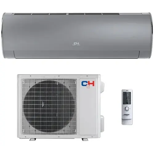Aparat de aer conditionat Cooper&Hunter Daytona CH-S24FTXD-SC, 24000 BTU, Clasa A++/A+++, Inverter, Wi-Fi, I FEEL, Auto-restart, BLUE-FIN (Argintiu)