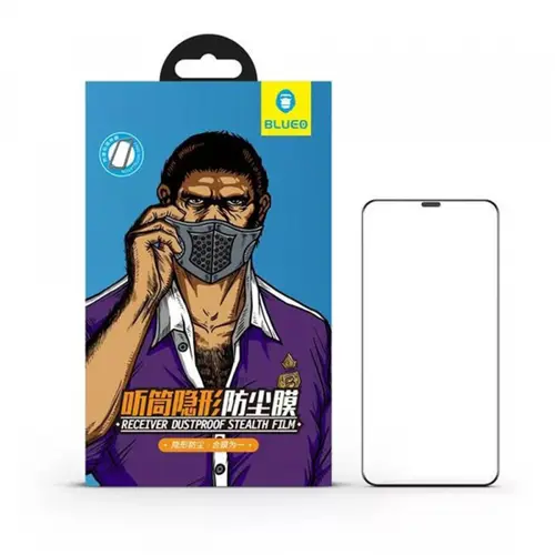 Folie de protectie Ecran Blueo Anti-Dust HD pentru Apple iPhone 11 Pro Max / XS Max, Sticla Securizata, Full Glue
