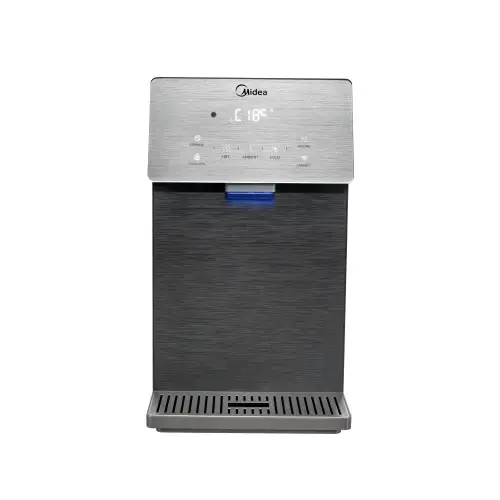 Purificator de apa multifunctional Midea JL2245T-E-IOT (dozator de birou), sistem filtrare PAC+UF&C, interval temperatura apa 3-93°C, 6 trepte fixare temperatura, sistem auto-curatare la 75°C, functie WI-FI (Argintiu)