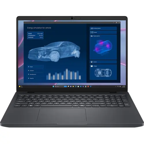 Laptop Dell Pro Max 16 MC16255 (Procesor AMD Ryzen™ AI 7 PRO 350 (16M Cache, up to 5.0 GHz), 16inch FHD+, 32GB LPDDR5X, 1TB SSD, RTX PRO 1000 Blackwell @8GB, Win 11 Pro, Negru/Gri)