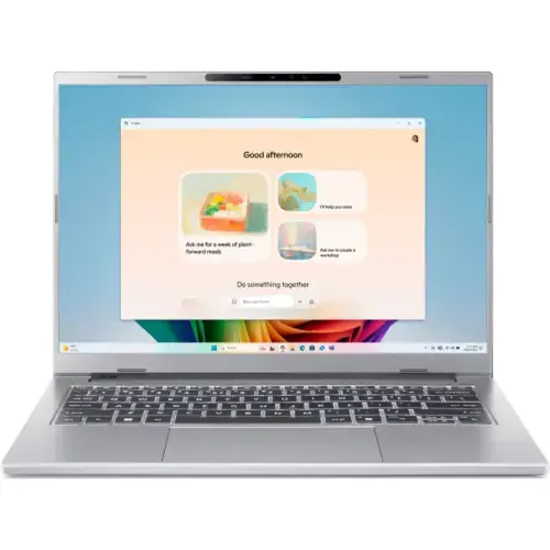 Laptop Acer Aspire 14 AI A14-53 (Procesor Intel® Core™ Ultra 7 256V (12M Cache, up to 4.80 GHz) 14inch WUXGA OLED, 16GB LPDDR5X, 1TB SSD, Intel Arc 140V Graphics, Argintiu)