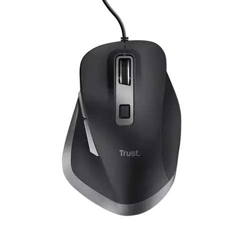 Mouse Optic Trust Fyda, cu fir, USB, 5000 DPI (Negru)
