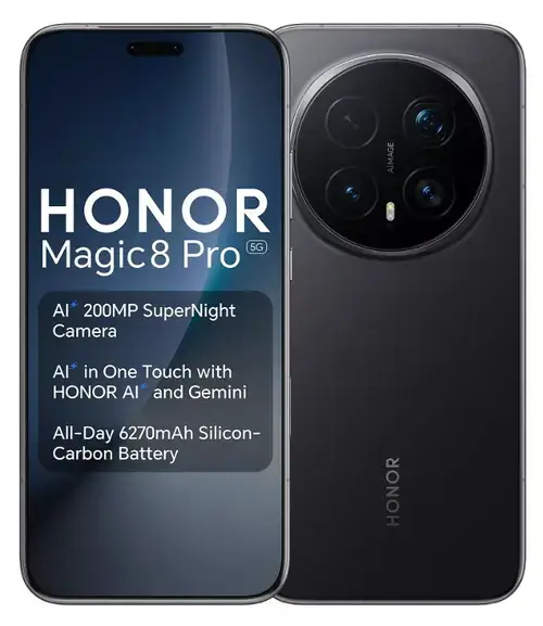 Telefon Mobil Honor Magic8 Pro, Procesor Qualcomm SM8850-AC Snapdragon 8 Elite Gen 5, Octa-Core, LTPO OLED Capacitive touchscreen 6.71inch, 12GB RAM, 512GB Flash, Camera Tripla 50 + 200 + 50 MP, 5G, Wi-Fi, Dual SIM, Android (Negru)