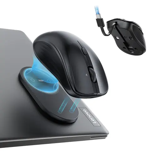 Mouse ESR MagMouse, Wireless 2.4 Ghz, Bluetooth, 800 - 4800DPI (Negru)