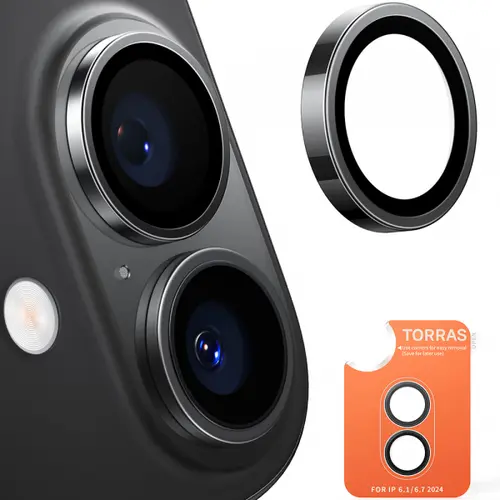 Folie de protectie Camera Spate Torras Lensguard pentru Apple iPhone 16 Plus / 16, Sticla Securizata