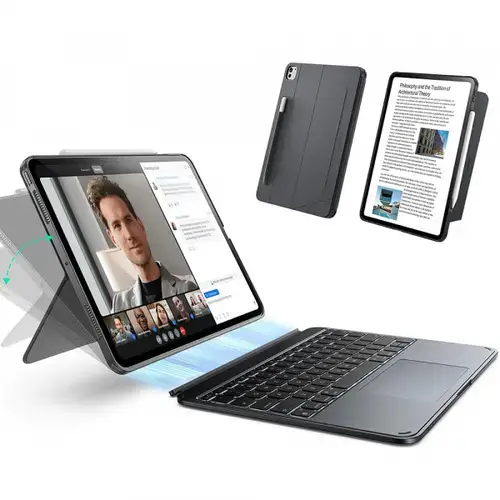 Husa cu Tastatura pentru Apple iPad Air 11 (2025) / Air 11 (2024) / Air (2022) / Air (2020), ESR, Shift, Gri