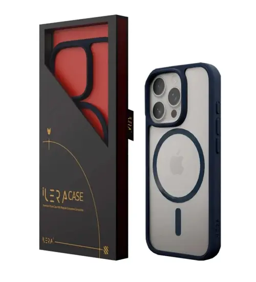 Husa iLeraGo ILGCACLCABL16PR, ColorAnt Clear Case, pentru iPhone 16 Pro (Albastru)