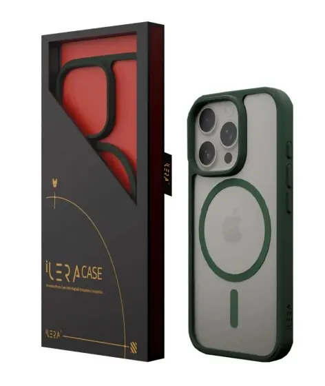 Husa iLeraGo ILGCACLCADG16PR, ColorAnt Clear Case, iPhone 16 Pro (Verde)