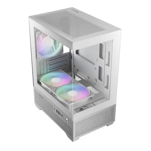Carcasa Gamdias Aura GC9M Elite, iluminare aRGB, Middle Tower, Fara sursa (Alb)