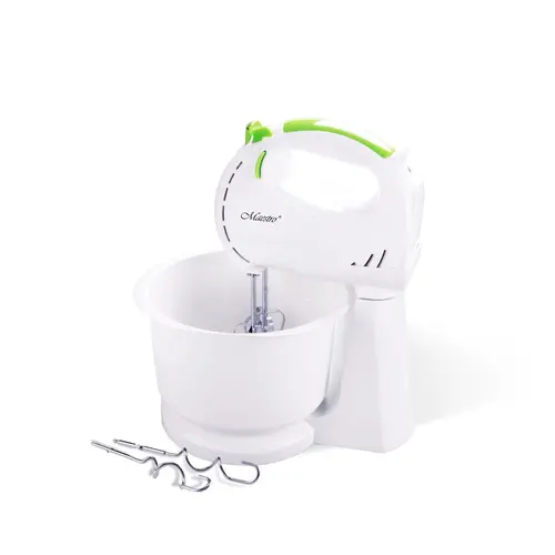 Mixer manual cu bol de amestecare Maestro MR-551, 300 W, 7 viteze (Alb/Verde)