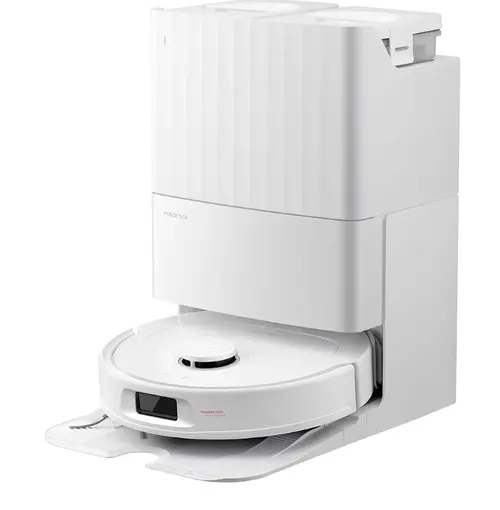 Aspirator robot Roborock Qrevo 798, Wi-Fi, Navigatie laser, 10000Pa, Rezervor statie apa murdara/curata 3l si 4l Autonomie 180 minute, Amazon Alexa, Google Assistant (Alb)