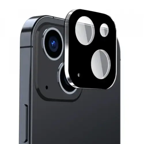 Folie de protectie Camera Spate Techsuit pentru Apple iPhone 15 Plus / 15, Sticla Securizata, Neagra