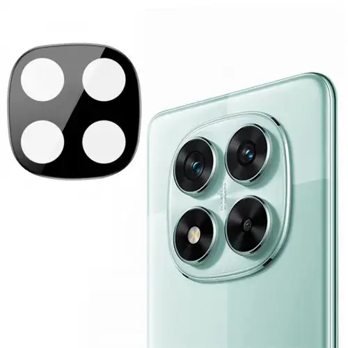 Folie de protectie Camera Spate Techsuit pentru Xiaomi Poco X7 / Redmi Note 14 Pro 5G, Sticla Securizata, Neagra