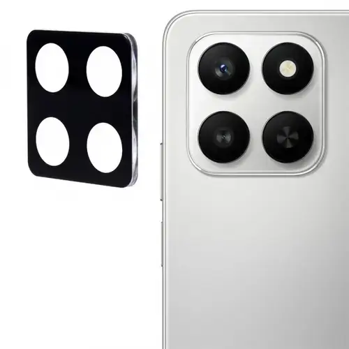 Folie de protectie Camera Spate Techsuit pentru Honor 400 Smart 4G / X7d 4G / 400 Smart 5G, Sticla Securizata, Neagra