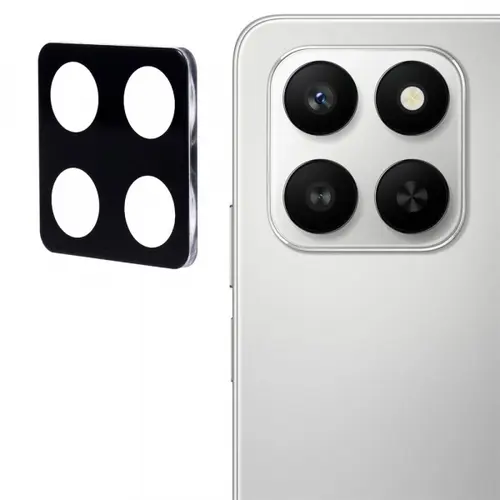 Folie de protectie Camera Spate Techsuit pentru Honor 400 Smart 4G / X7d 4G / 400 Smart 5G, Sticla Securizata, Neagra
