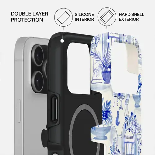 Husa Protectie Spate Burga Dual Layer Magsafe Sobremesa BHDLMSIXVIIP pentru Apple iPhone 17 Pro (Albastru)