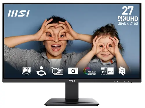 Monitor IPS LED MSI 27inch PRO MP273U, UHD (3840 x 2160), HDMI, DisplayPort, Boxe (Negru)