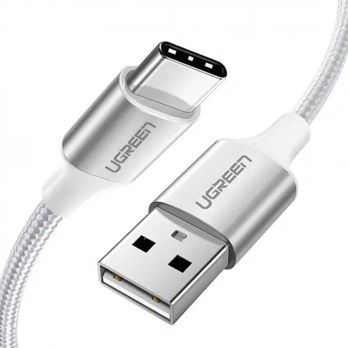 Cablu Date/Incarcare UGREEN US288, USB-A - USB-C, 18W, 2m (Alb)