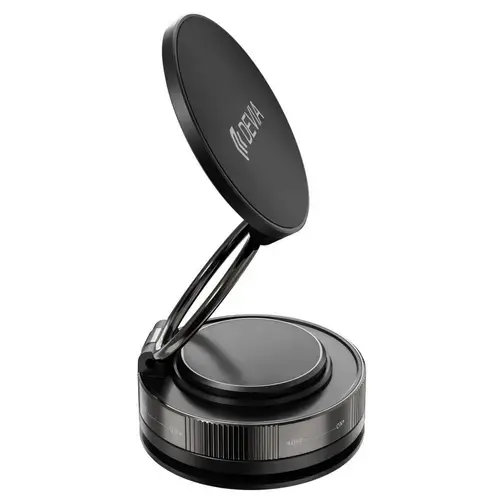 Suport Magnetic Devia Stand Ultra2 Metal DVSMSU2MPVN, rotatie 360 grade, prindere ventuza (Negru)