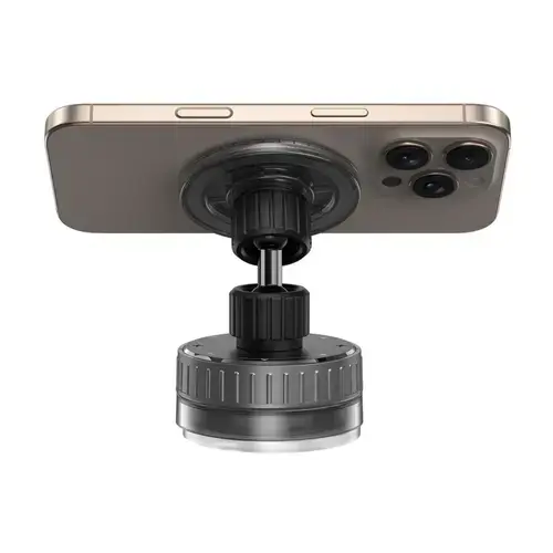 Suport Magnetic Devia Stand Ultra1 DVSMSU1PVN, rotatie 360 grade, prindere ventuza (Negru)